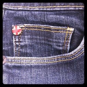 Size 25 Hudson straight jeans dark wash Like New